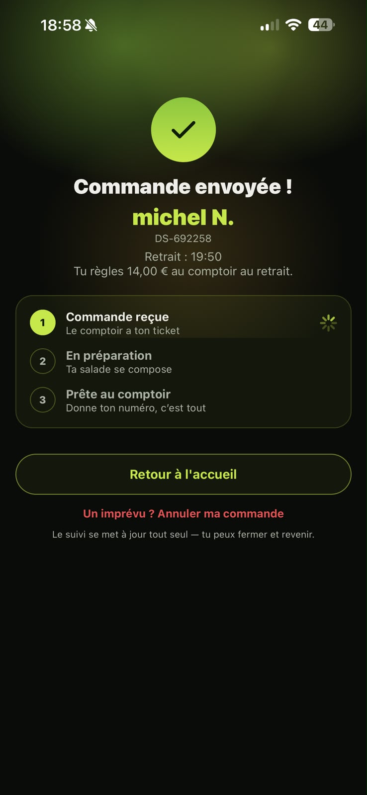 Suivi de commande en direct